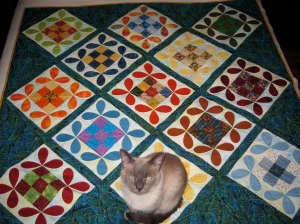 "Quilting Bee" (with feline embellishment)