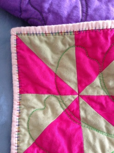 Detail, binding stitching